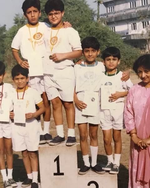 Tanuj Virwani in his school days