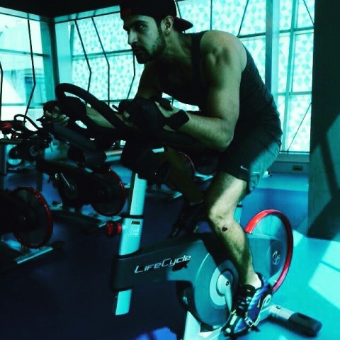 Tanuj Virwani inside the gym