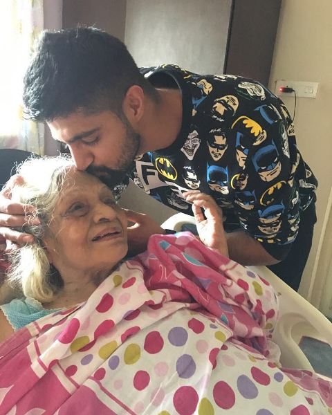 Tanuj Virwani with his grandmother