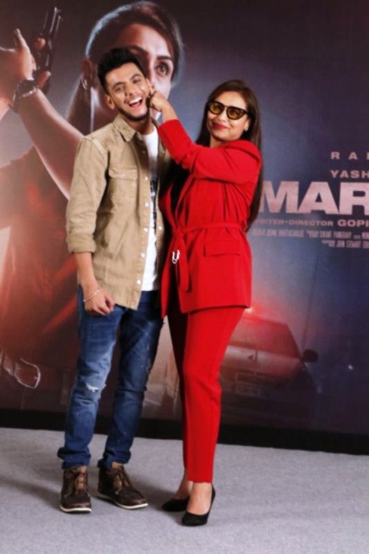 Vishal Jethwa with Rani Mukerji for the Promotion of Mardaani 2