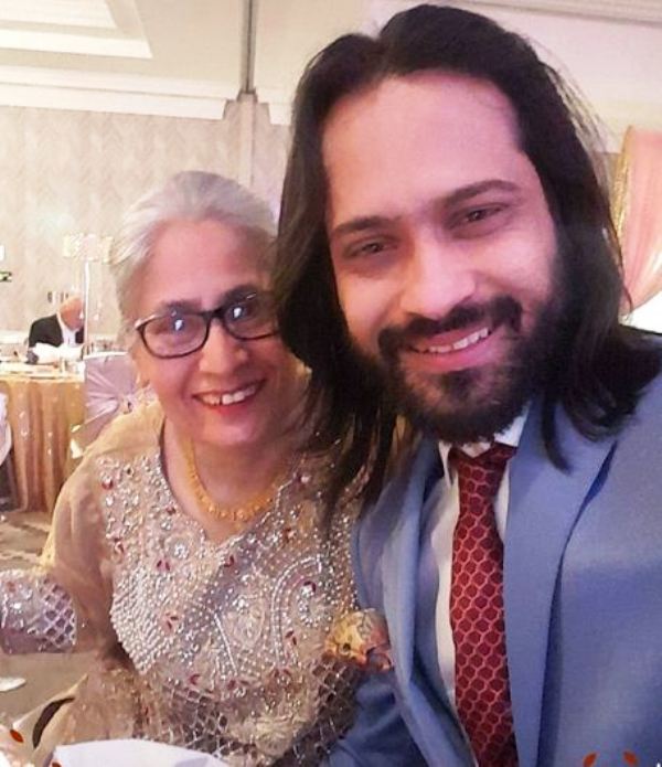 Waqar Zaka with His Mother
