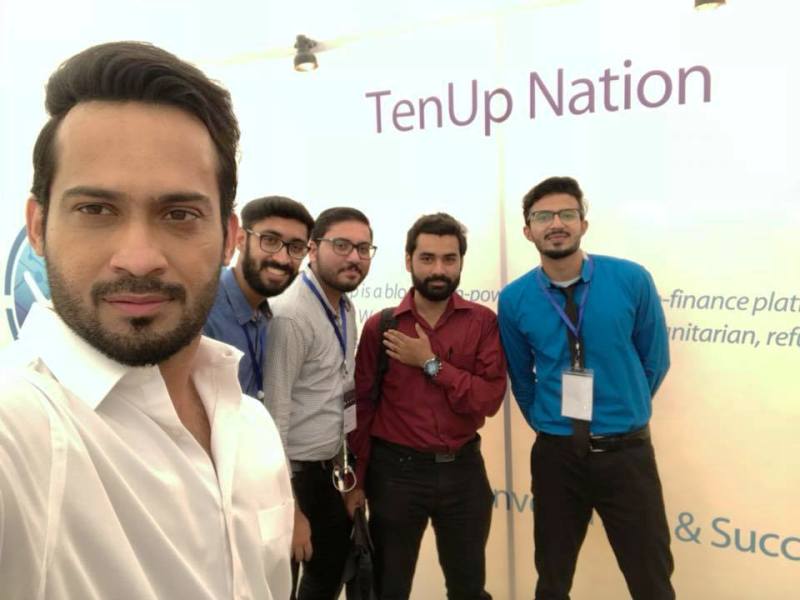 Waqar Zaka with his TenUp Nation Team