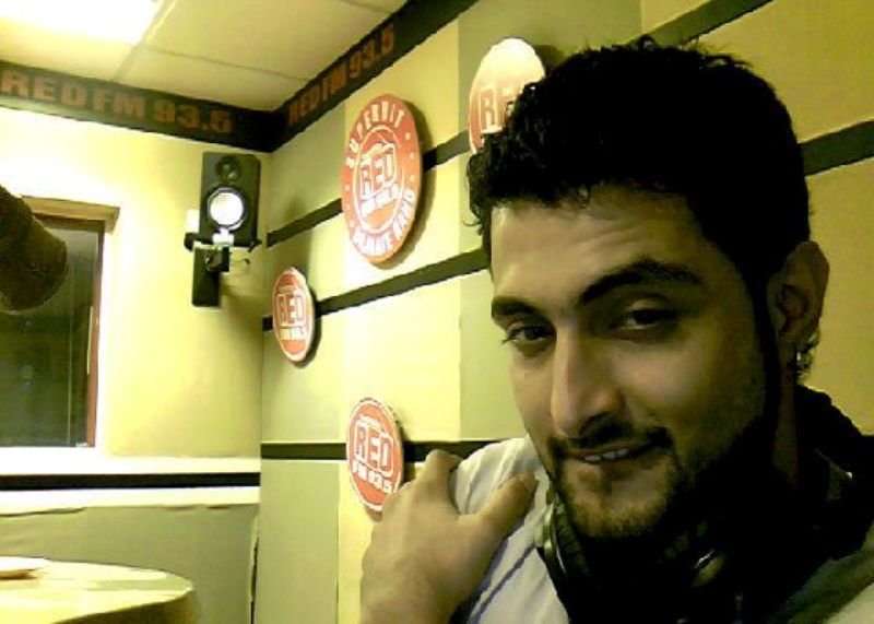 Aadil Khan in Red FM Radio Station's Office