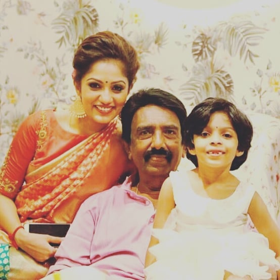 Arya Rohit with her father and daughter