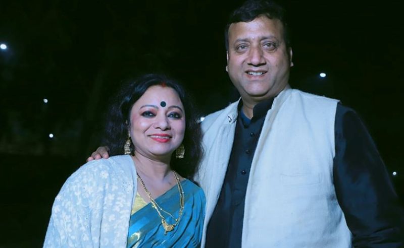Meena Rana with her Husband