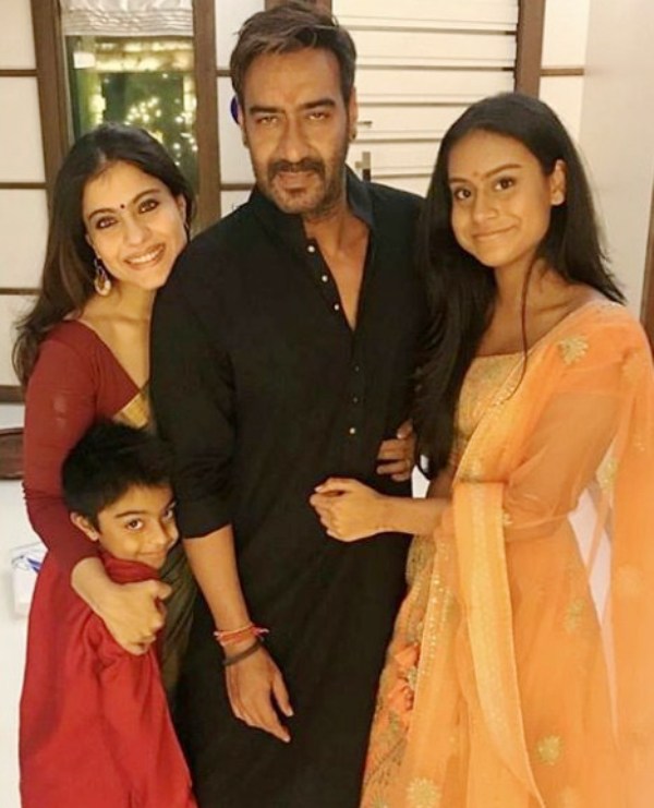 Nysa Devgan with her Family