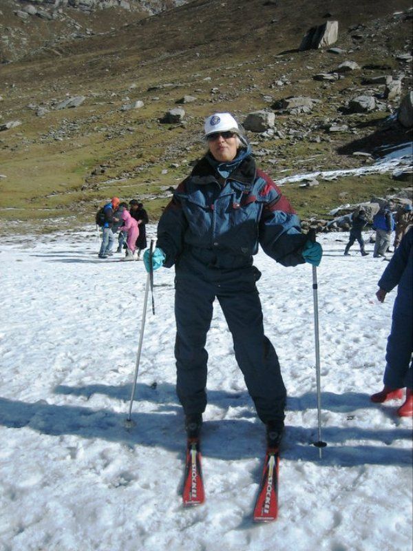 Rajini Chandy Skiing