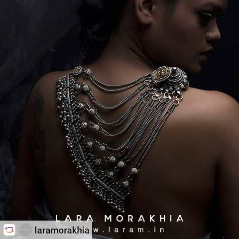 Renee Kujur modelling for Lara Morakhia jewellery