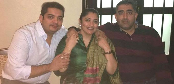 Shardul Singh Bayas with his sister and brother