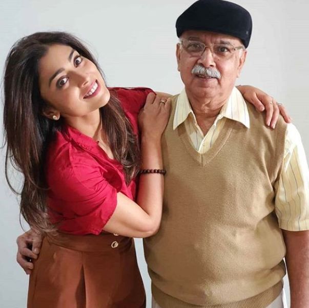 Shriya Saran with Her Father