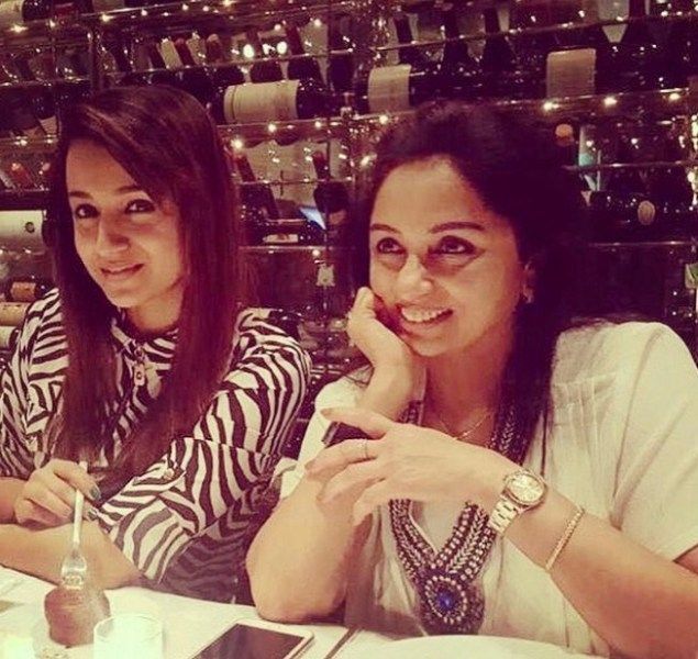 Trisha with her mother