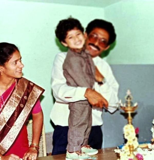An Old Picture of Shine Shetty with His Parents