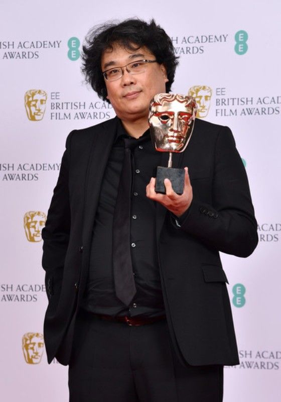 Bong Joon-ho with his British Academy Film Awards