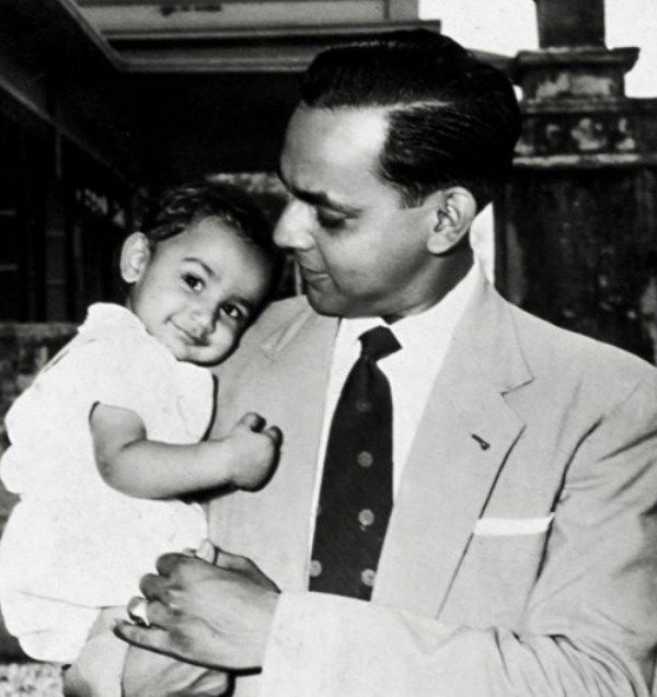 Childhood Picture of Wendell Rodricks with his Father
