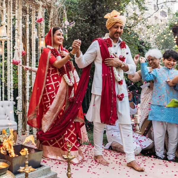 Dia Mirza and Vaibhav Rekhi's wedding photo