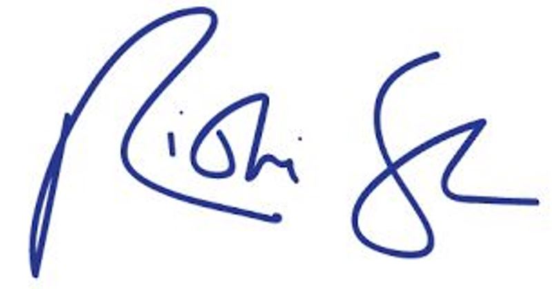 Rishi Sunak's signature