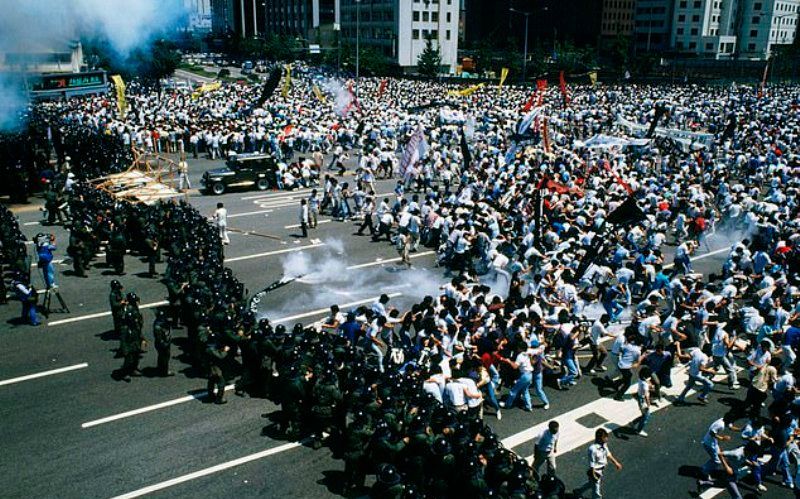 Students Demonstrations at South Korean Democracy Movement