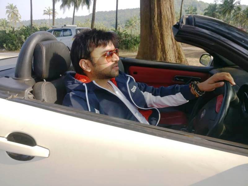 Vaibhav Saxena Riding a Car