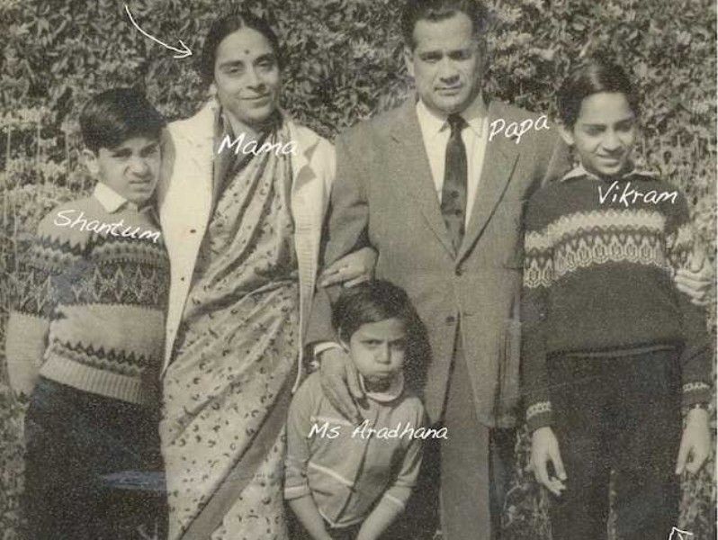 Vikram Seth with his Family