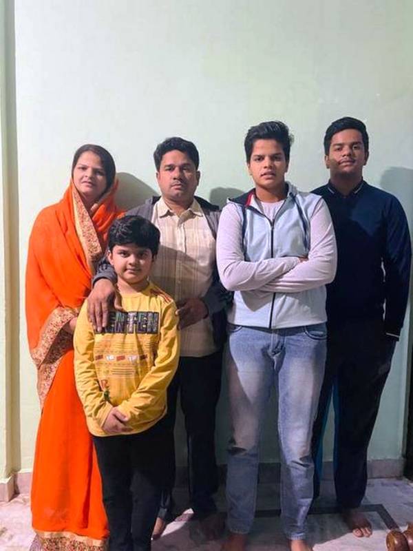 A family picture of Shafali