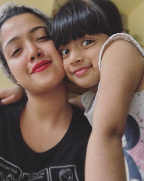 Abhirami Suresh with her niece