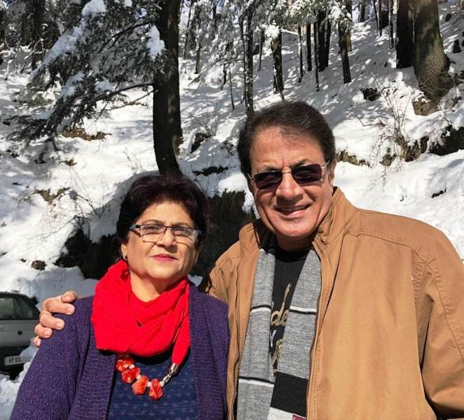 Arun Govil with wife Shrilekha in Shimla, Himachal Pradesh