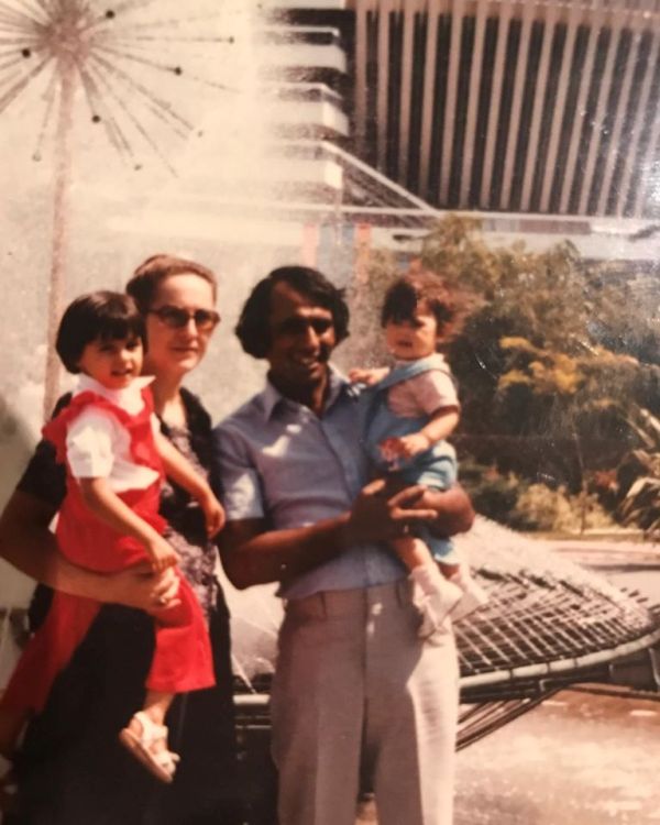 Childhood Picture of Nargis Fakhri with her Family