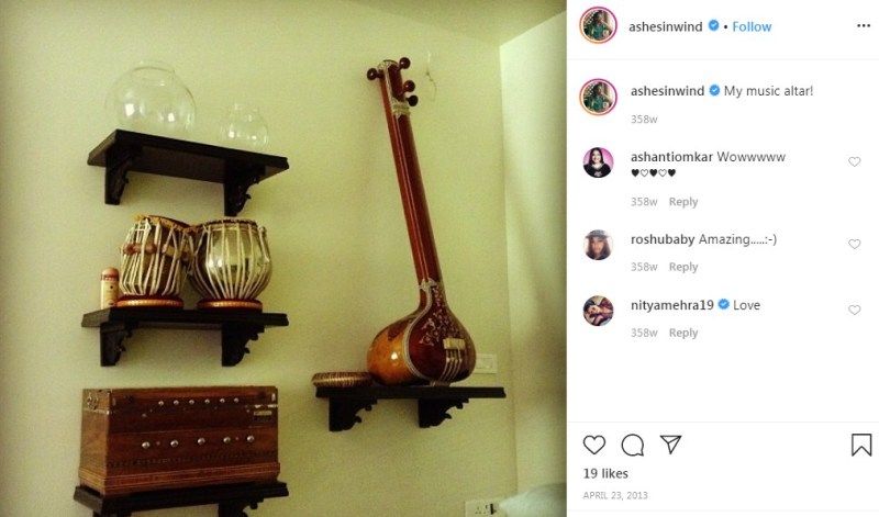 Instagram Post of Niranjan Iyengar Talking about his Instruments