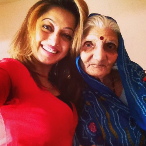 Manasi Naik with her grandmother