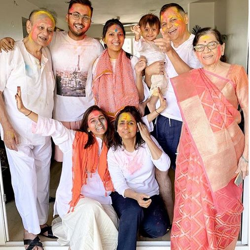 Masoom Minawala Mehta with her family
