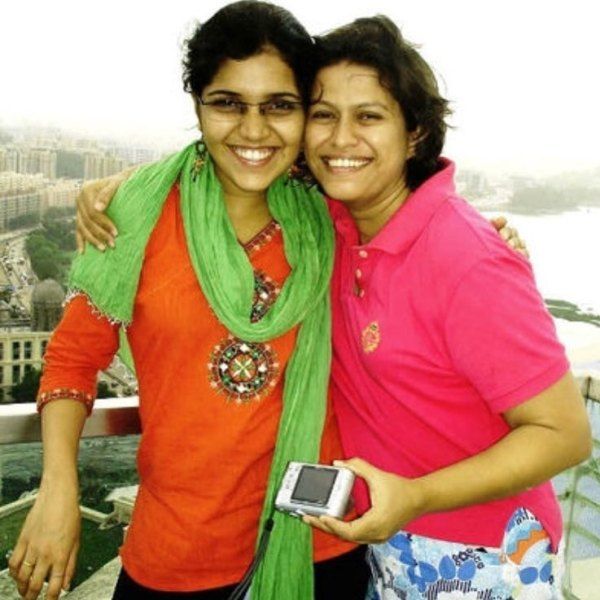 Mukta Barve with Rasika Joshi