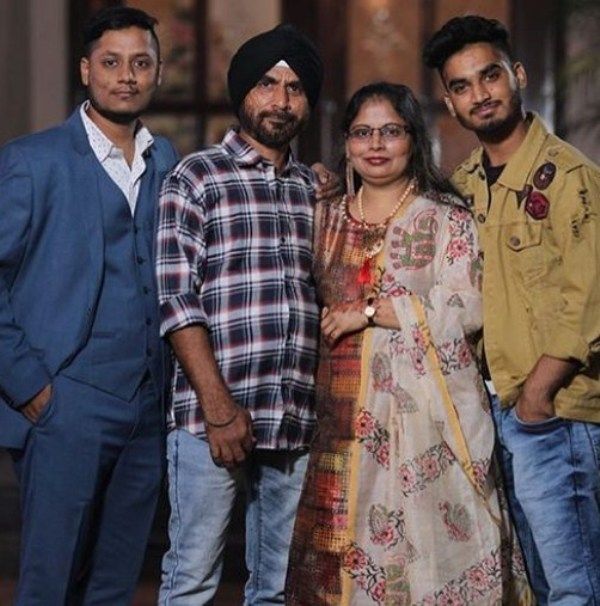 Paramdeep Singh with his Family