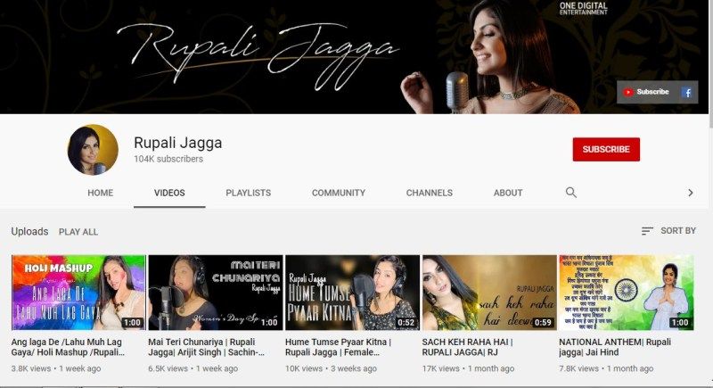 Rupali Jagga Youtube Channel