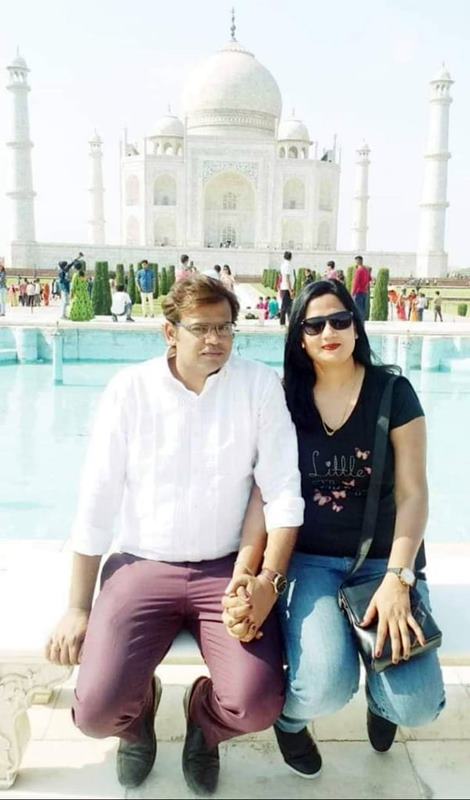 Seema Kushwaha with her husband Rakesh Kumar