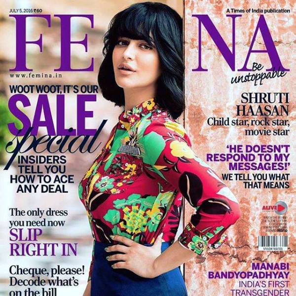 Shruti Haasan Featured on the Cover of a Magazine