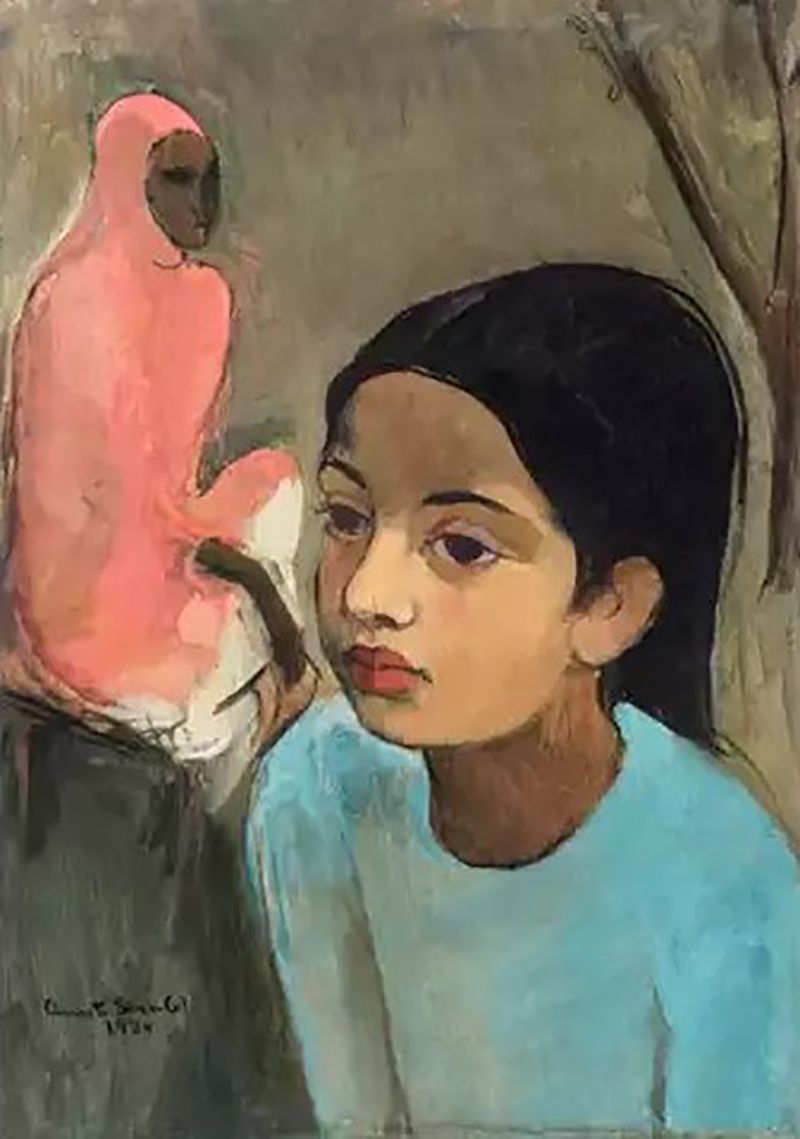 The Little Girl in Blue by Amrita Sher-Gil