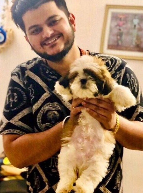 Vishal Mishra with his Dog