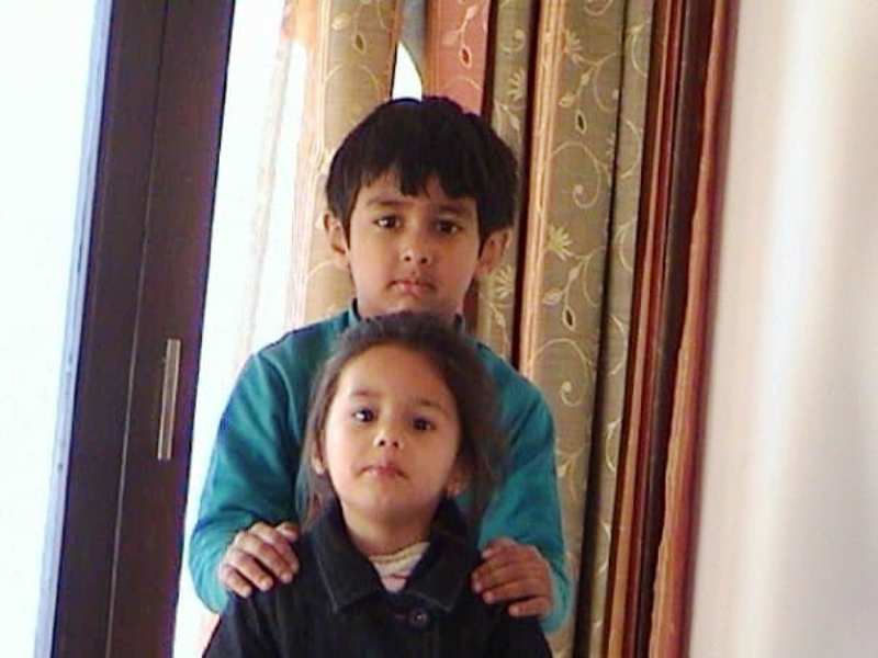 A Childhood Picture of Rudhraksh Jaiswal and His Sister