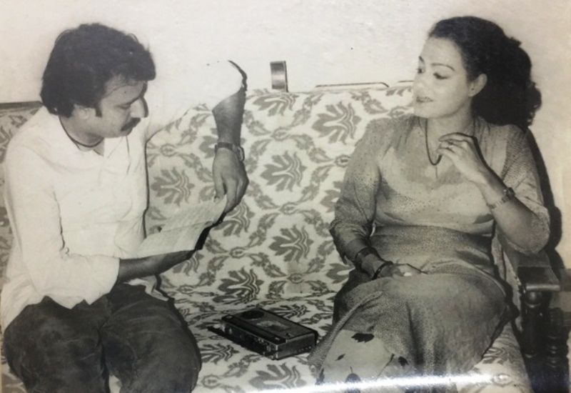 An Old Photo of Padma Khanna at Her Residence in Bombay