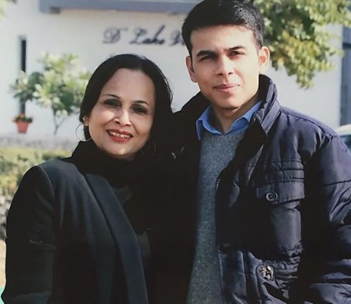 Anuv Jain with his Mother