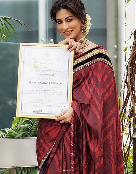Chitrangada Singh with an award