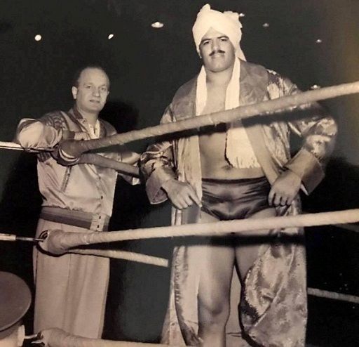 Dara Singh during one of his wrestling tournaments