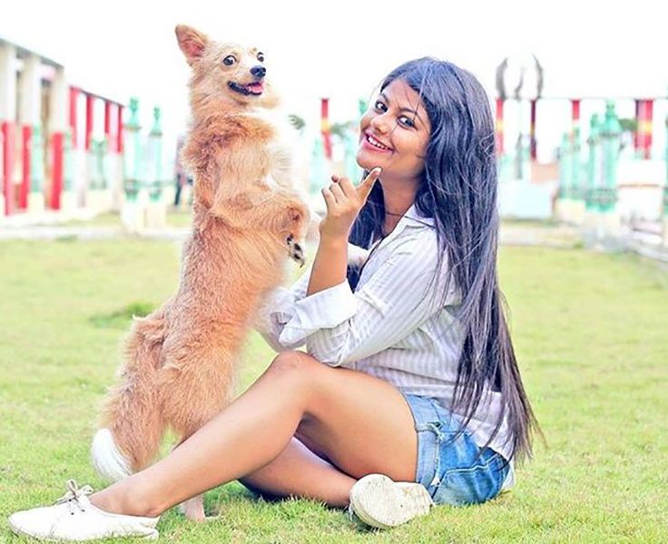 Pallavi Mukherjee with her Pet