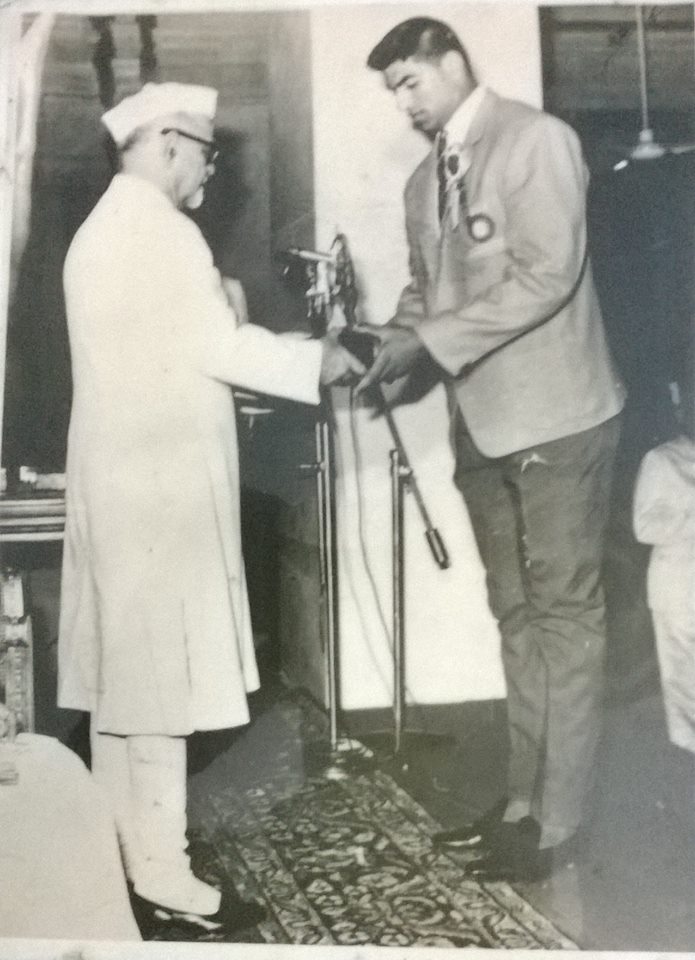 Praveen Kumar receiving the Arjuna Award in 1967
