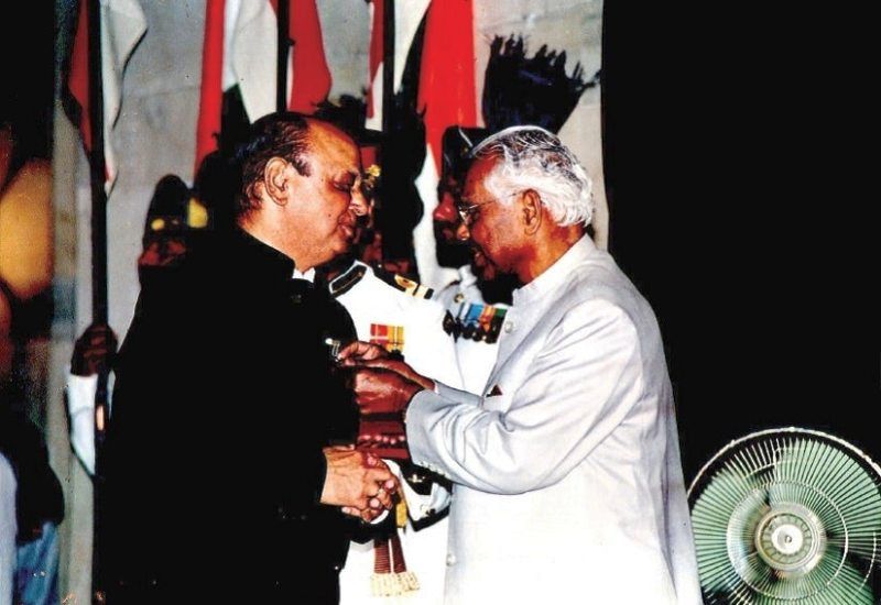 Ramanand Sagar Receiving the Padma Shree Award