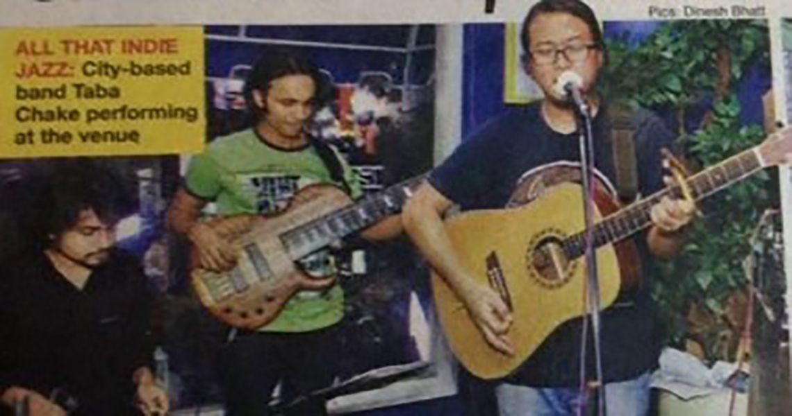 Taba Chake with his band in Delhi