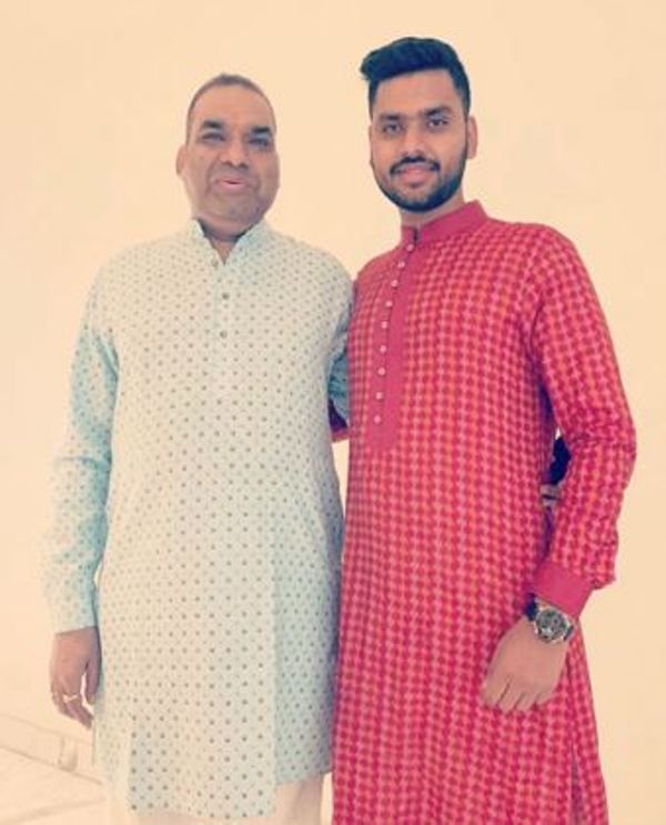 Yash Gupta With His Father
