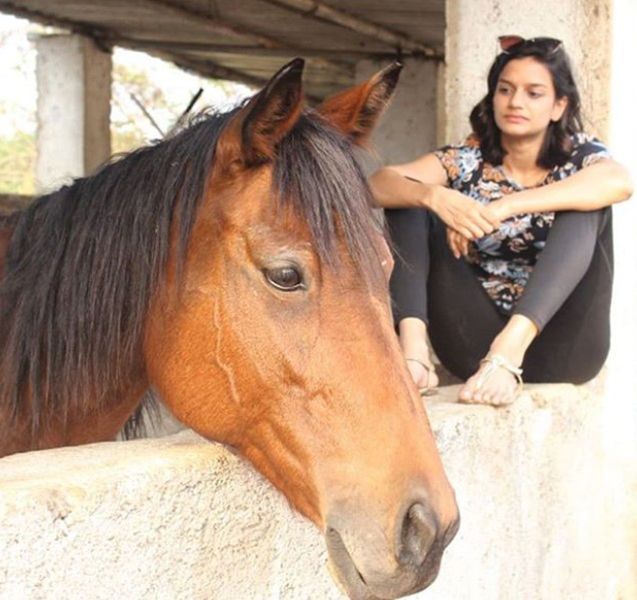 Aneesha Shah with her Pet Horse