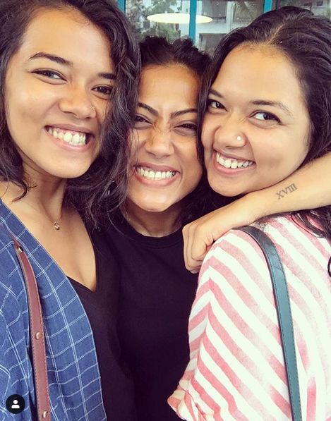 Anindita Bose with her sisters