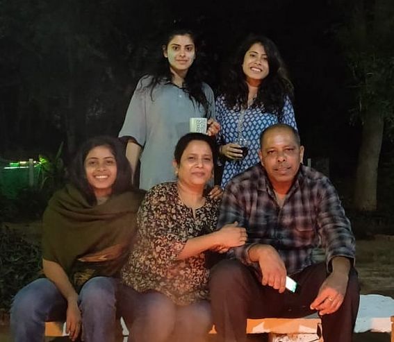 Anisha Victor with her family